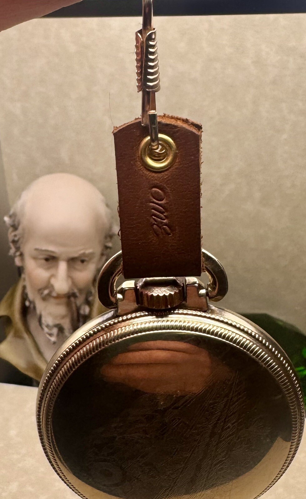 •NEW• Genuine Leather POCKET WATCH BOW / FOB STRAP; 1/ 2” Wide; BROWN-Handcrated