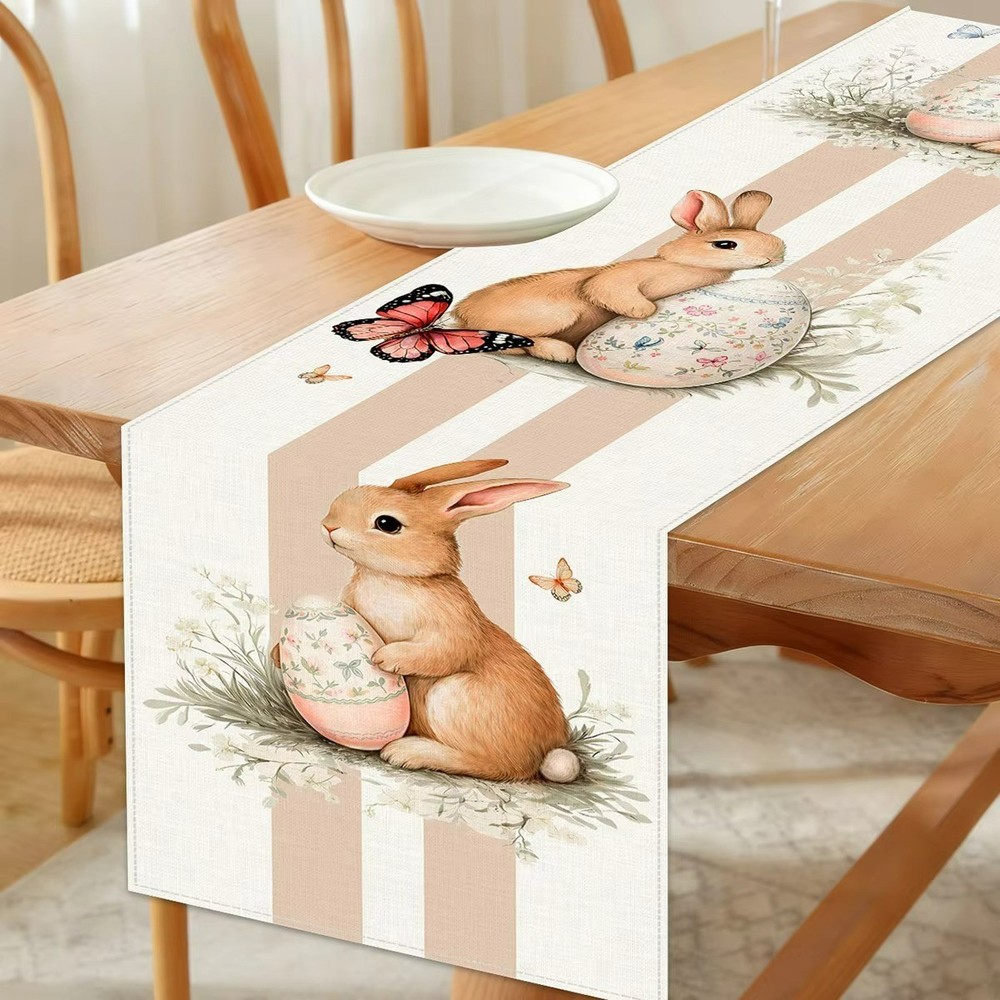 Easter Bunny Polyester Table Runner