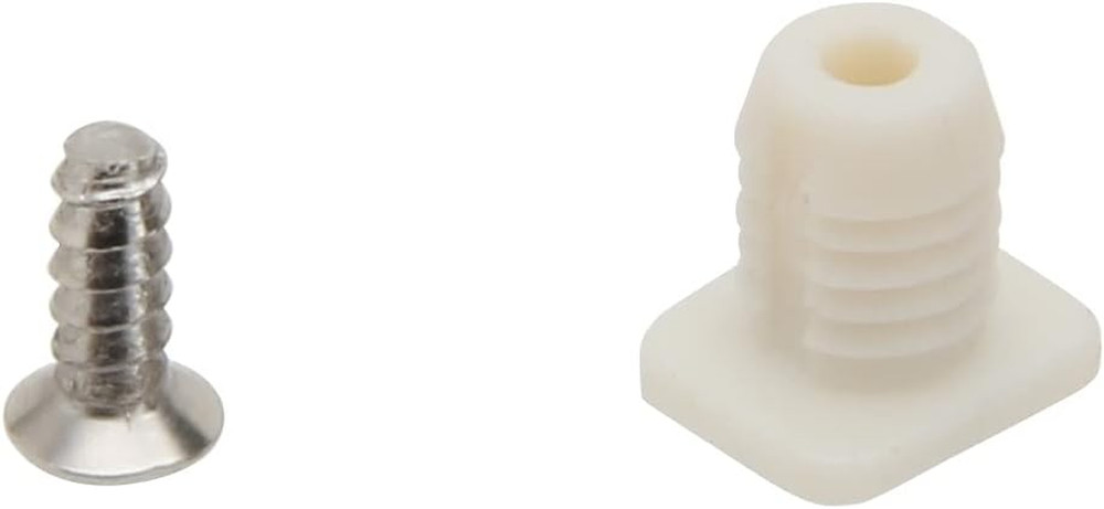 8mm Plastic Hinge Dowel Inserts with Screws, 50 Pcs