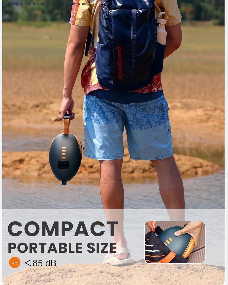 Dolphin Portable SUP Pump - 12V DC Connector & Adjustable Pressure Control