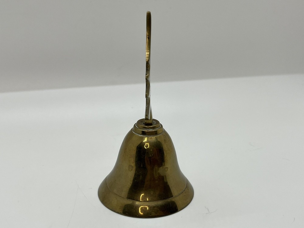 Vintage Solid Gold Brass Christmas Tree Bell 4 1/4”