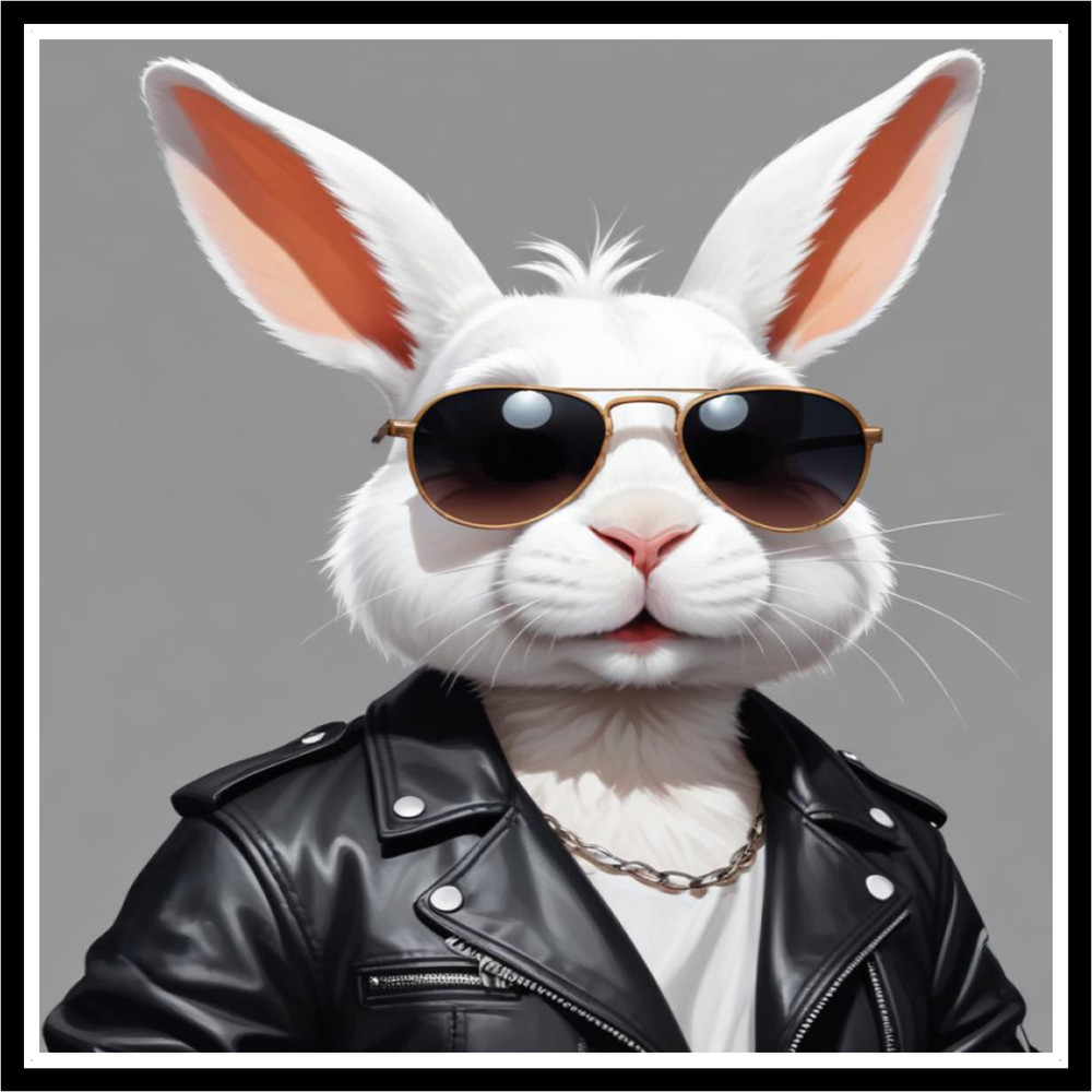 30 Custom Cool Bunny Rabbit Personalized Address Labels