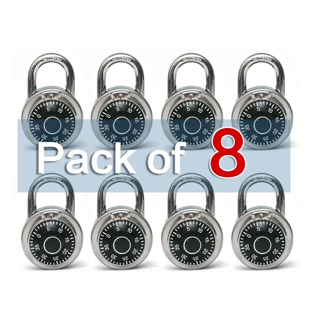 Lock Standard Dial Combination Lock 2 in. Wide with Different Combinations Bl...
