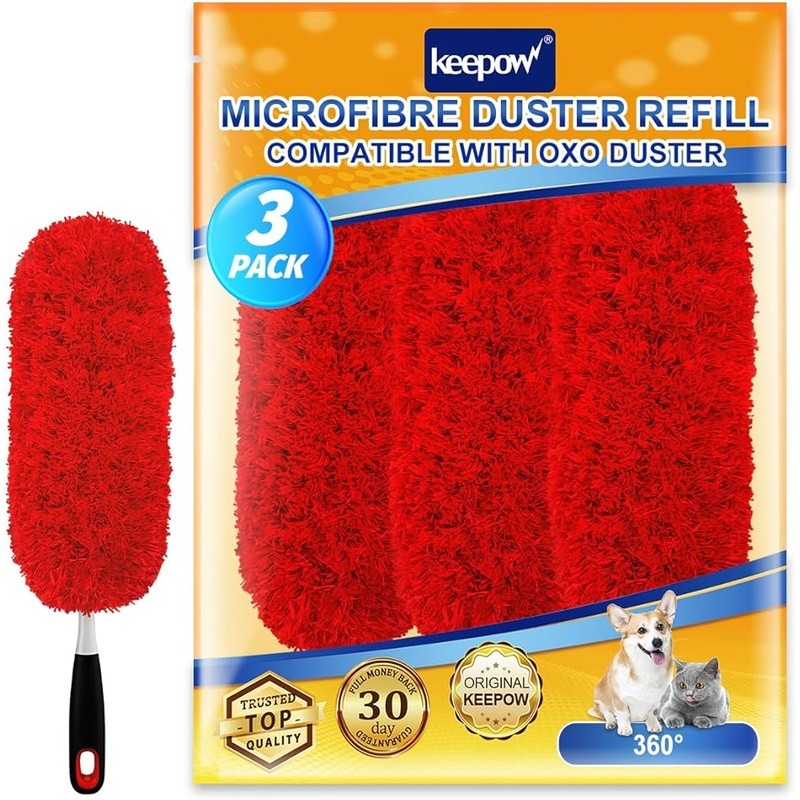 Microfiber Duster Replacement Heads Washable Reusable Compatible W/ OXO Duster