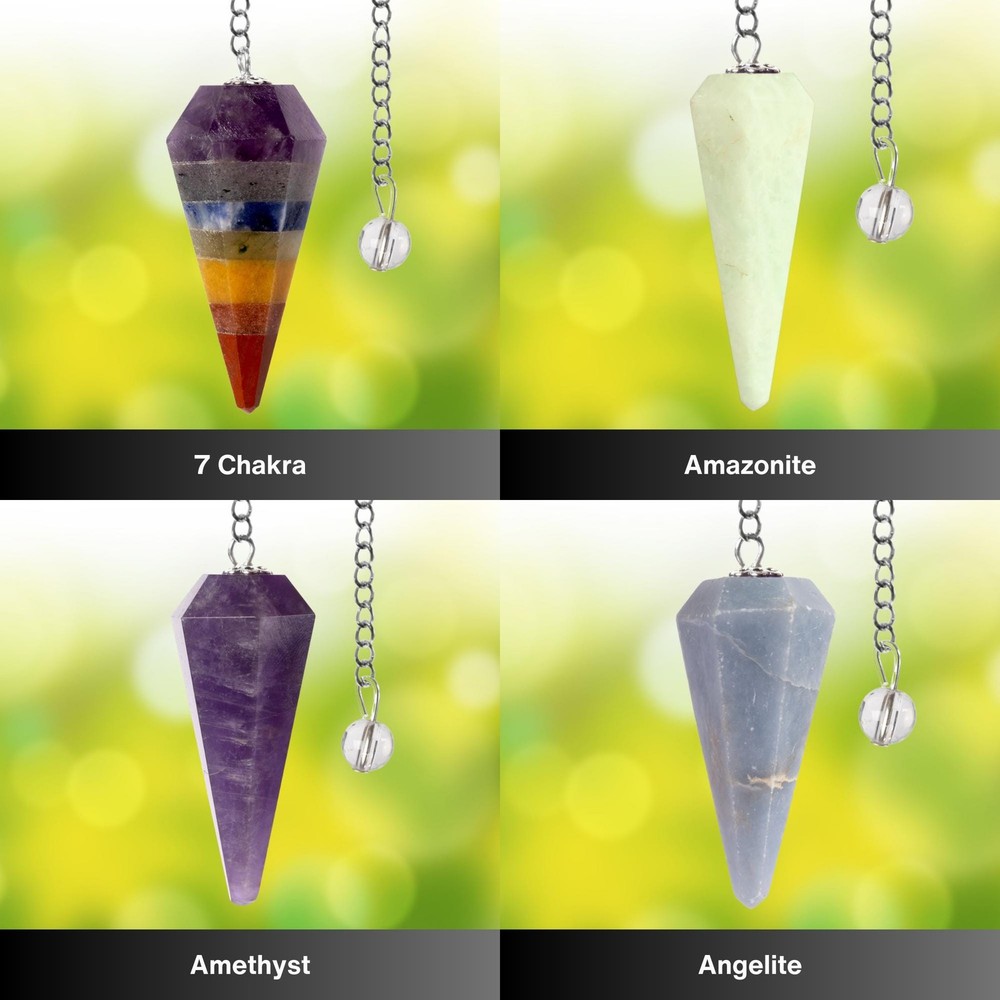 Pendulum Crystals, Divination Tool, Energy Work, Reiki, Grid ,Dowsing, 35 Types