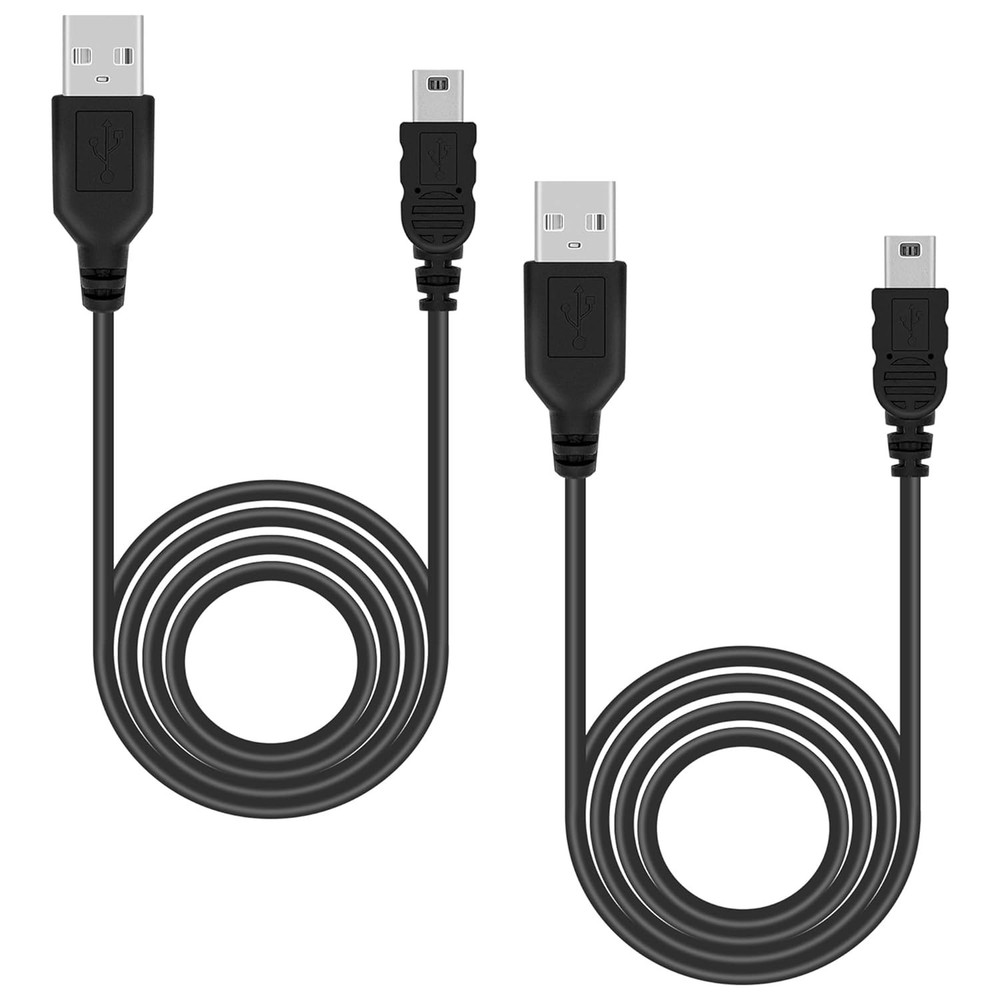 Reliable Mini USB Charger for PS3 Controllers - 2 Pack, High-Speed Data Sync