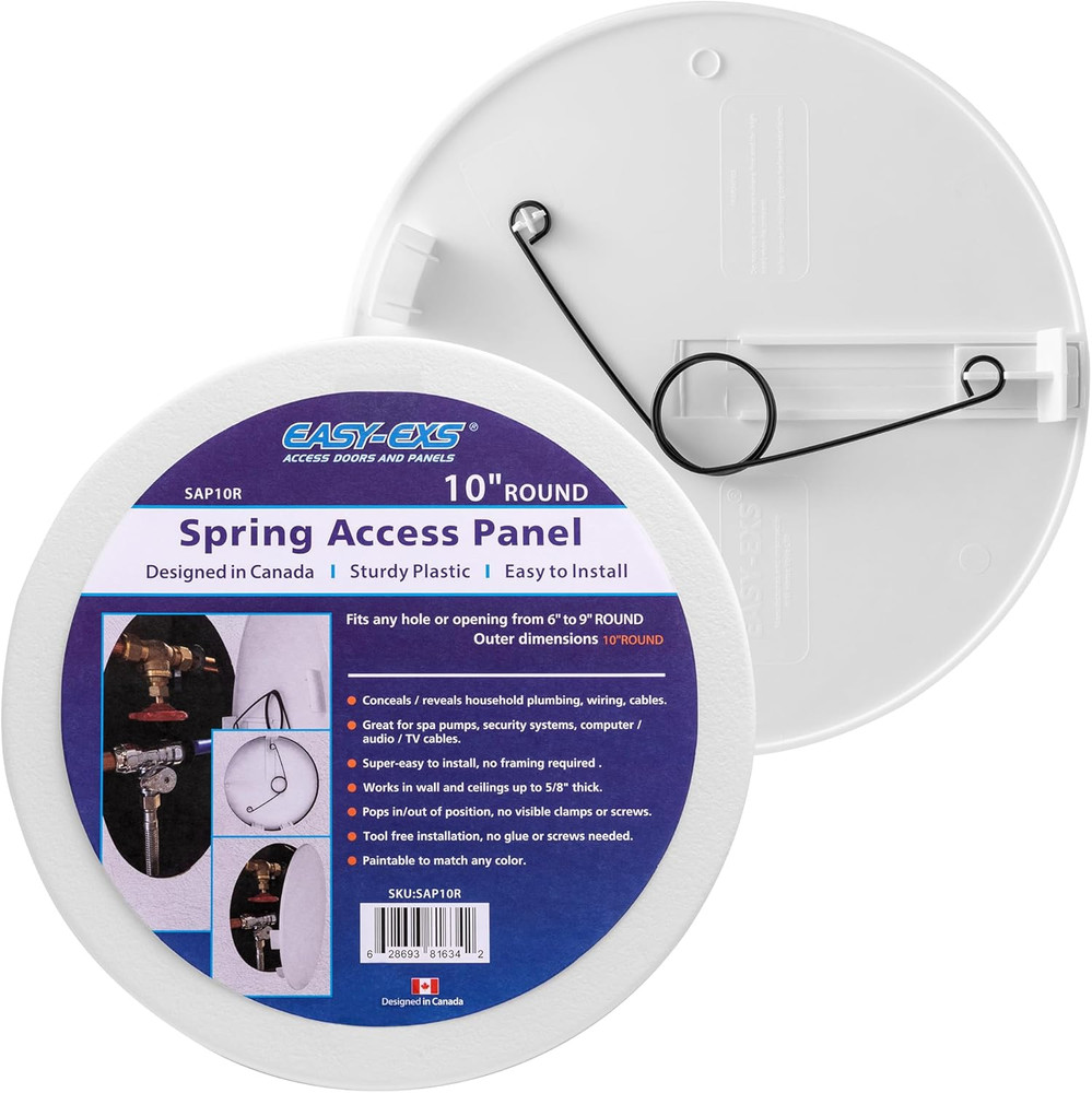 10" round Access Panel for Ceiling and Wall - Adjustable from 6 to 9 Inches - Ce