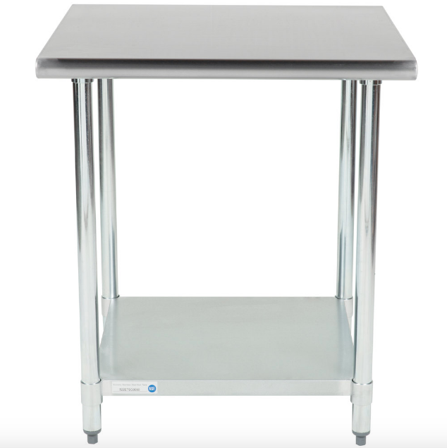 30" x 30" Stainless Steel Work Prep Table Undershelf Restaurant Kitchen NSF