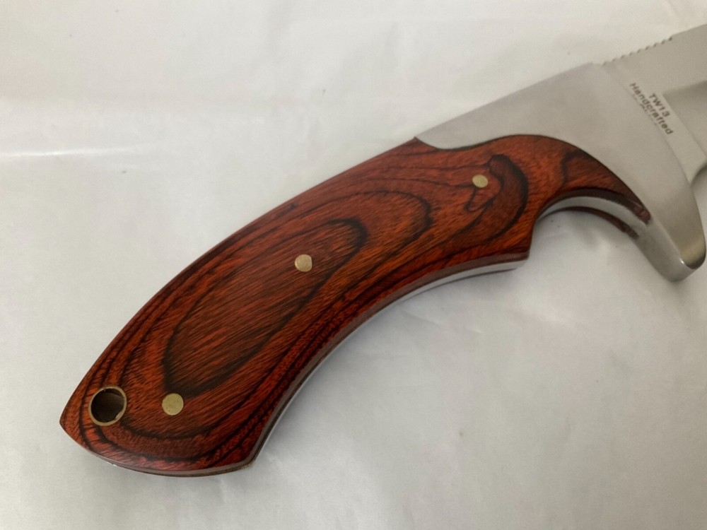 TW13 Timber Wolf Fixed Blade Knife with Brown Leather Sheath