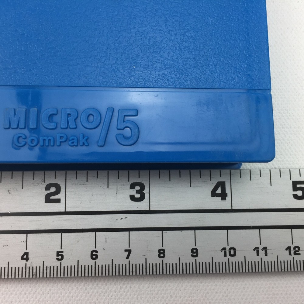 SRW Micro/5 Disk Diskette ComPak Case Blue Plastic Cover Spine Label