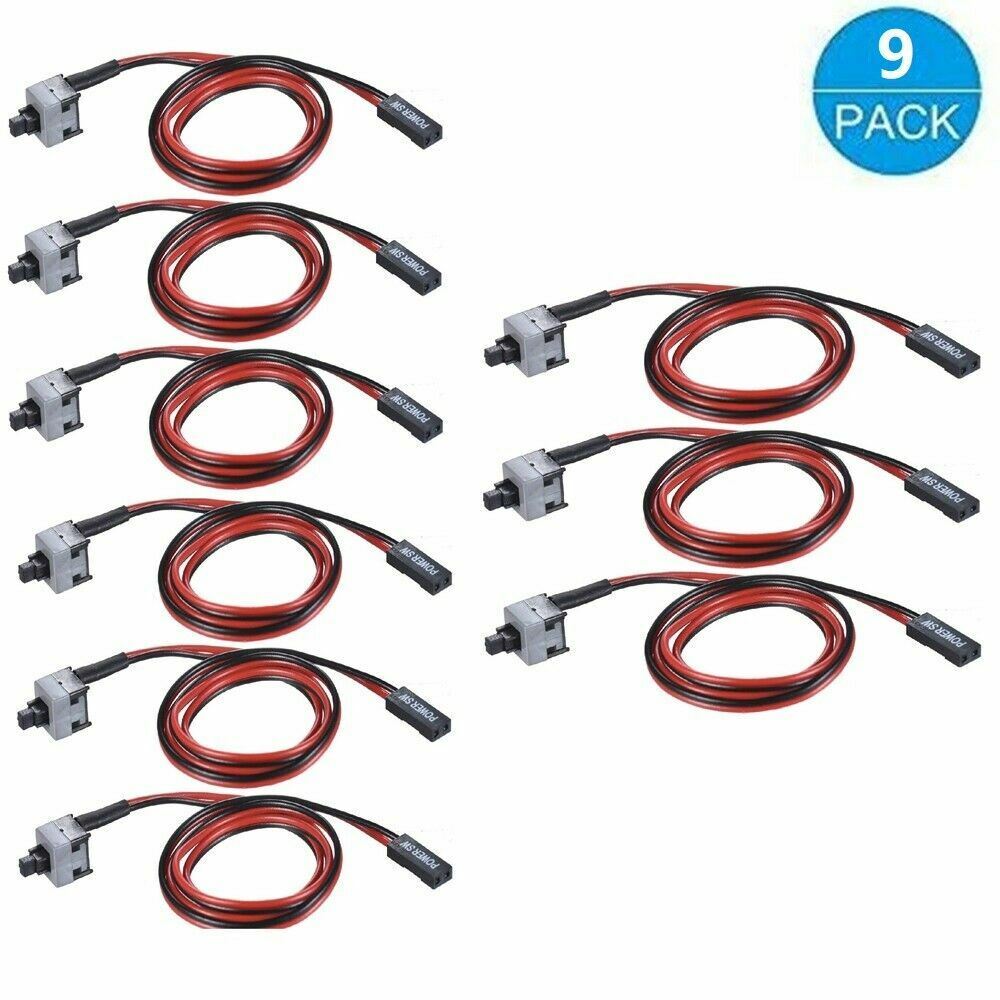 2 Pin SW PC Power Cable On Off Push Button ATX Computer Switch Wire 22inch Cord
