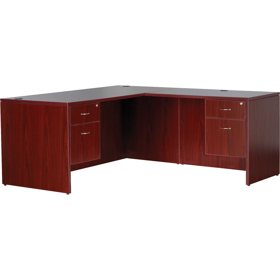 Lorell LLR69372 Rectangular Desk Shell 66"x30" Mahogany