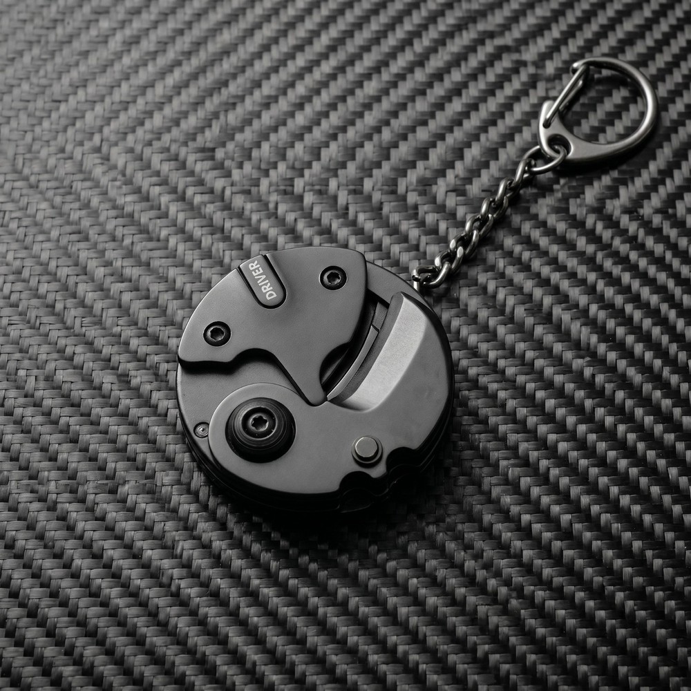 Multifunction Keychain Screwdriver | Hex Coin Folding EDC | Tool Mini Knife