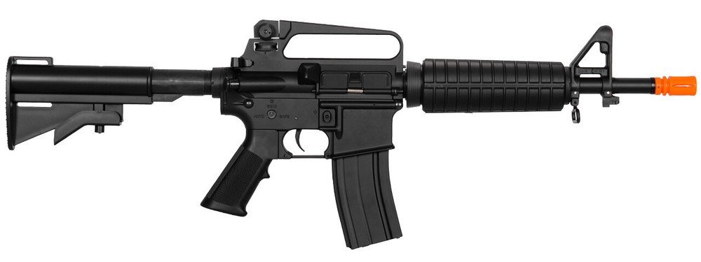 LT-01C CAR-15 COMMANDO (BLACK) Lancer Tactical Airsoft Gun