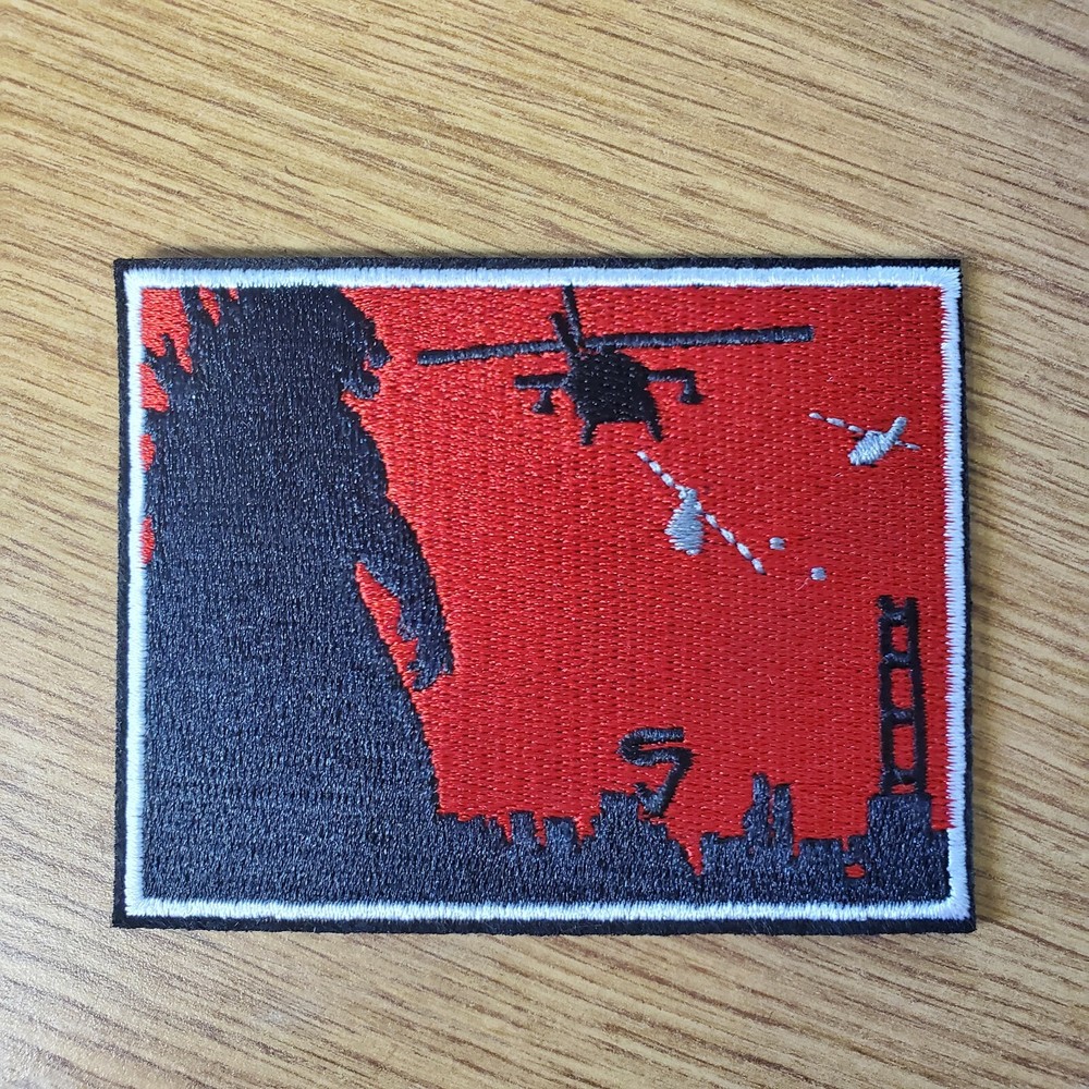 Godzilla Helicopter Patch 3 1/2 inches tall