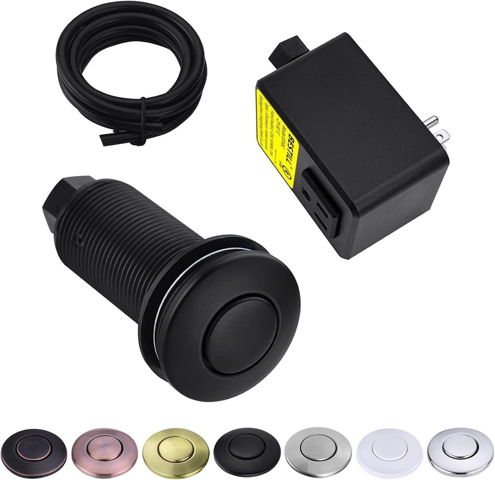 Luxurious Brass-Covered Garbage Disposal Air Switch with Easy Installation
