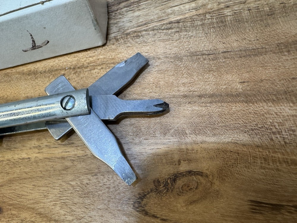 Vintage Versa Ratchet Multi Utility Tool Chrome W Box