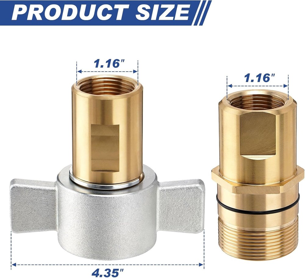 1pcs 1" NPT Wet-Line Wing Nut Hydraulic Quick Disconnect Coupler / Coupling Set