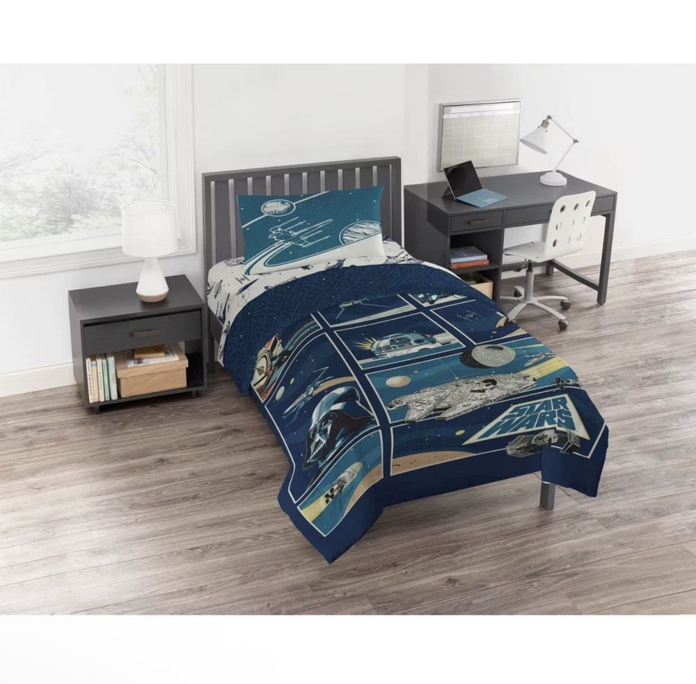 Star Wars Twin Comforter – 86" x 64" Soft Microfiber