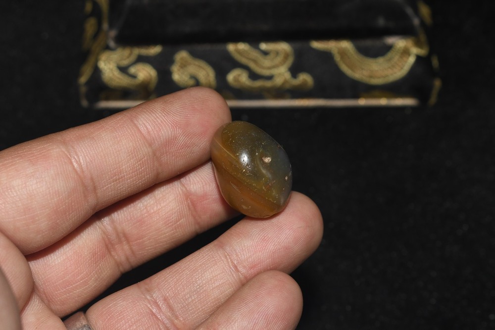 Authentic Ancient Bactrian Agate Stone Bead Circa 2300 - 3000 BCE