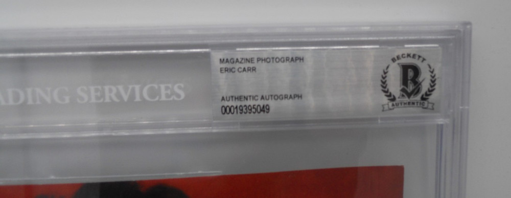 Eric Carr KISS Signed Autographed Magazine Page Beckett Authentic & Encapsulated