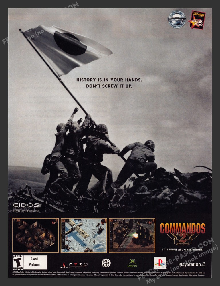 Commandos 2 2000s Video Game Print Advertisement Ad 2002