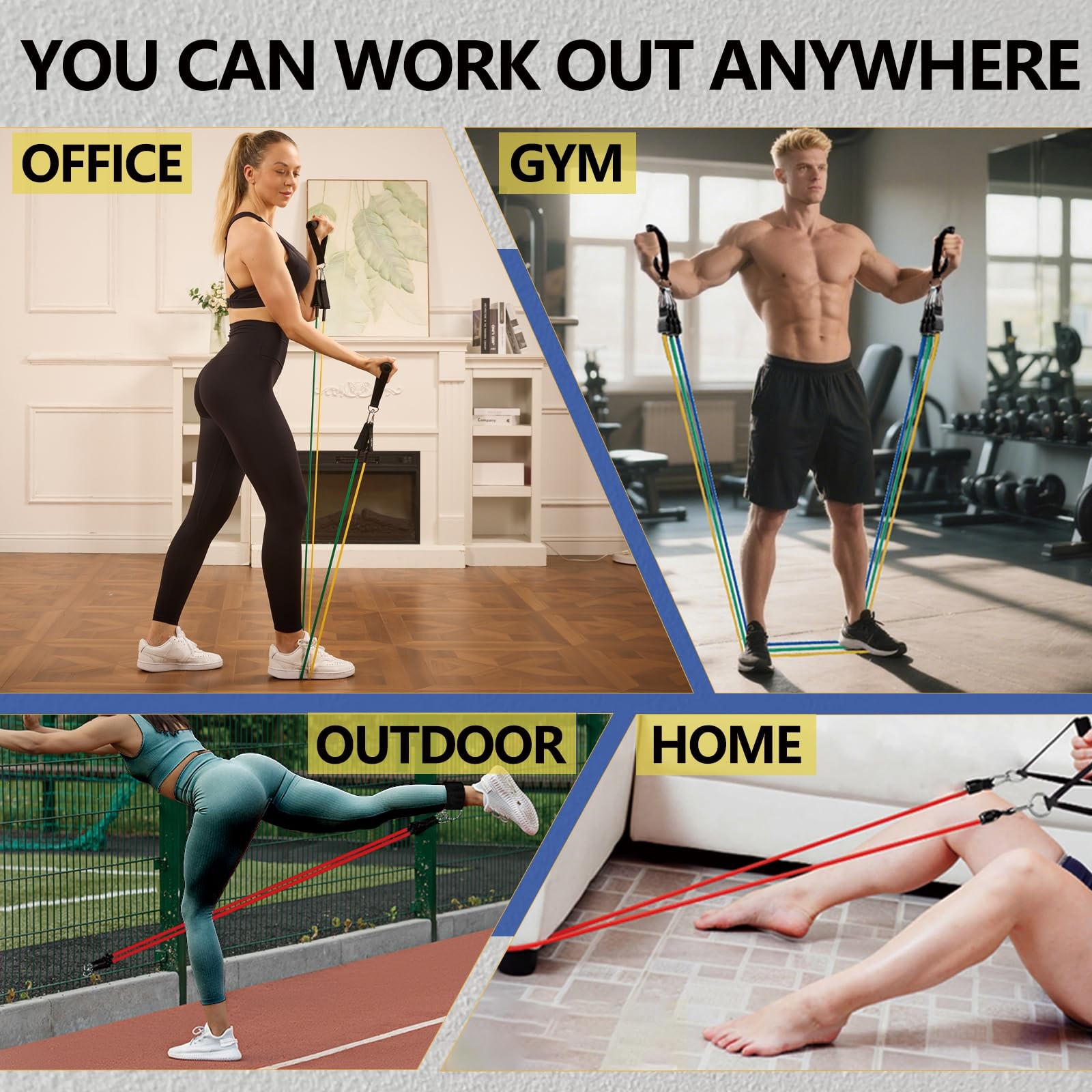 Resistance Bands,Exercise Bands,Grip Strength Trainer,Resistance Bands for Wo...