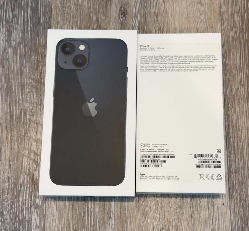 Box Only Apple iPhone 13 Midnight 128GB Empty Box
