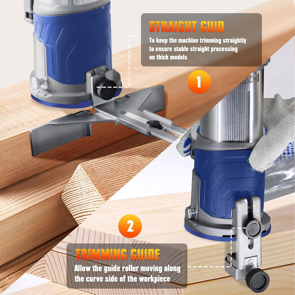 Cordless Brushless Compact Router,Compatible with Dewalt 20V Battery(Bare Tool),