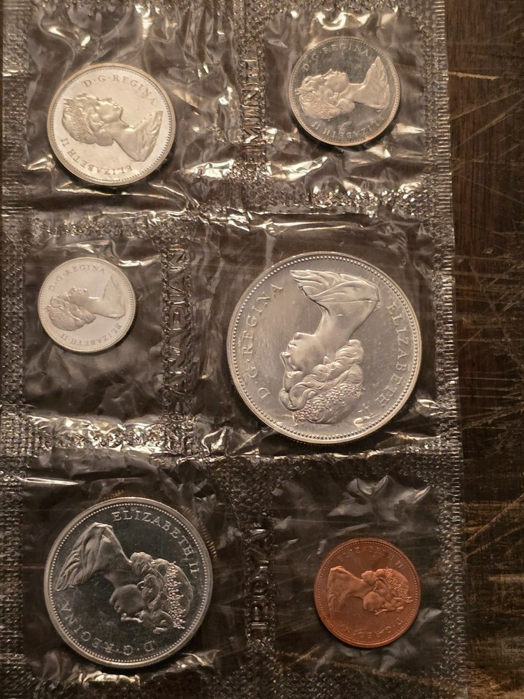 1966 Canada Proof Like Mint Set; GEM BU SILVER COINS!