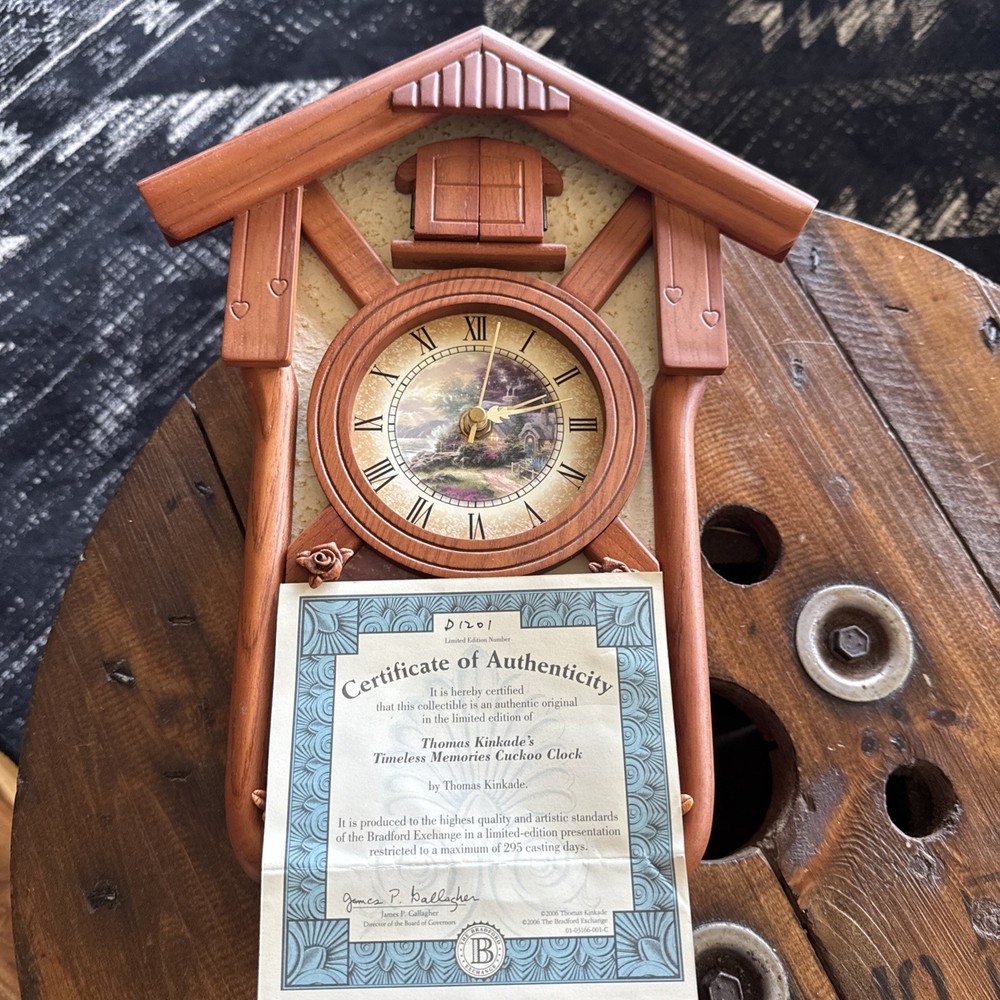 Thomas Kincades Timeless Memories Cuckoo Clock