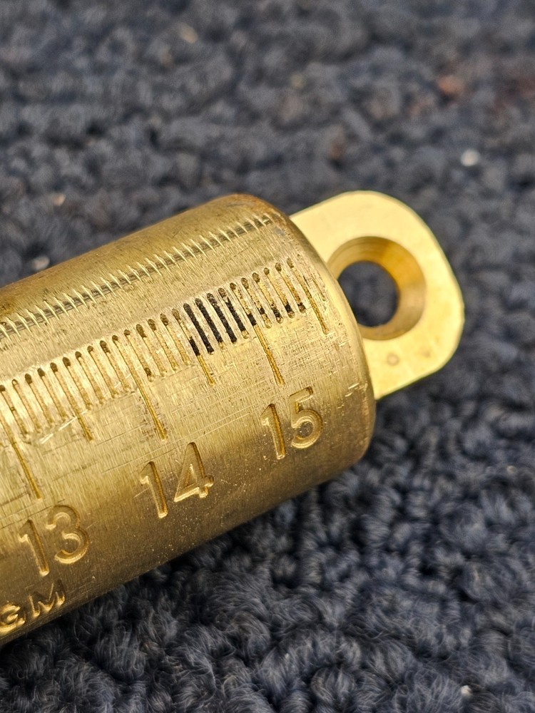 Lufkin 590GM: Solid Brass Plumb Bob/ Tapered Point Tip