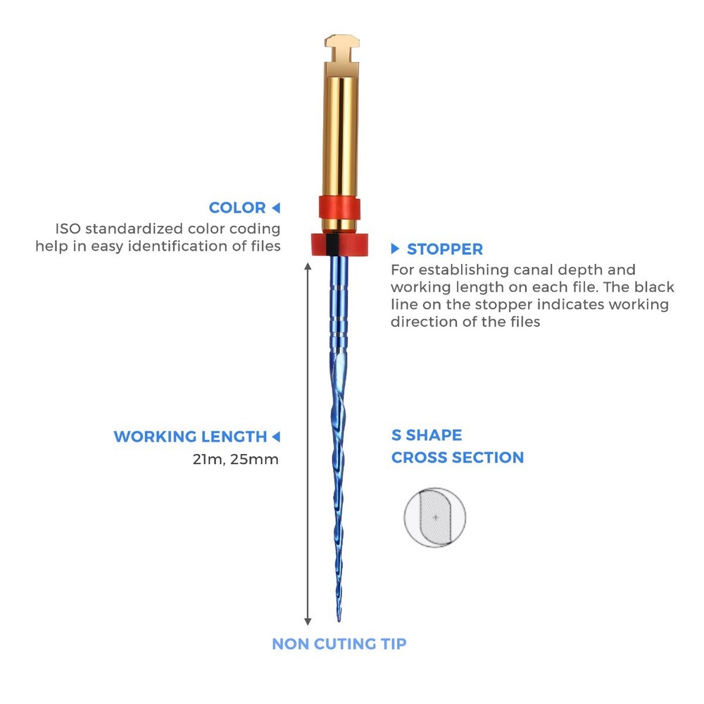 Waldent Flexiwave Reciprocating Files (21mm)