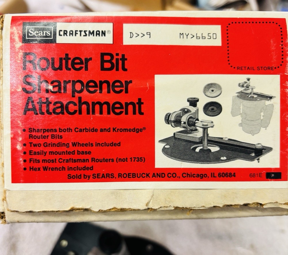 Sears Craftsman Router Bit Sharpener Kit 966501
