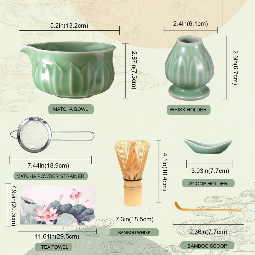 ZentButCool Matcha Set Includes Ceramic Bowl, regular, Off - White