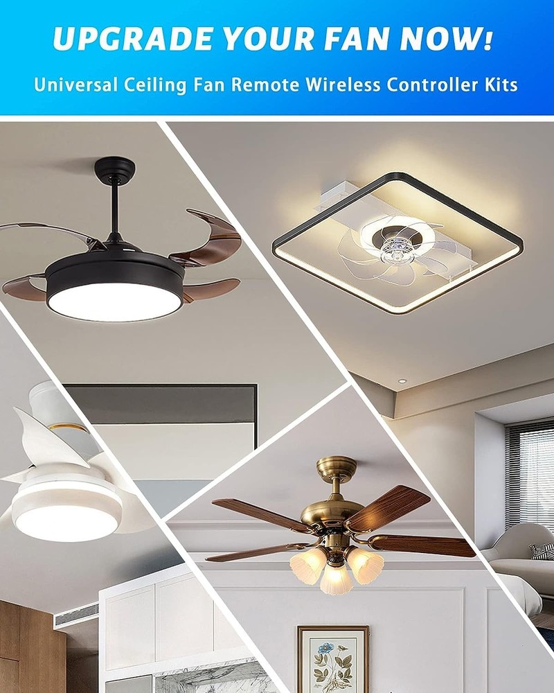 Small Size Universal Ceiling Fan Remote Control Kit, 3 Speed White