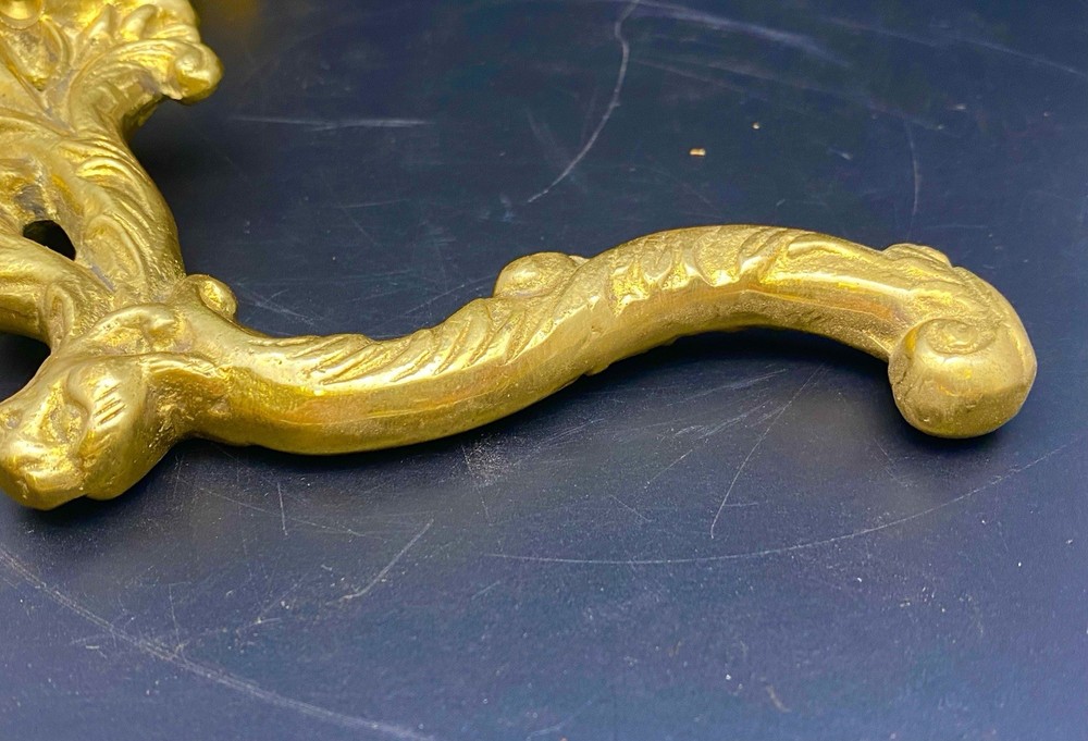 Pair of Brass Hall Tree Hat Coat Hooks~
