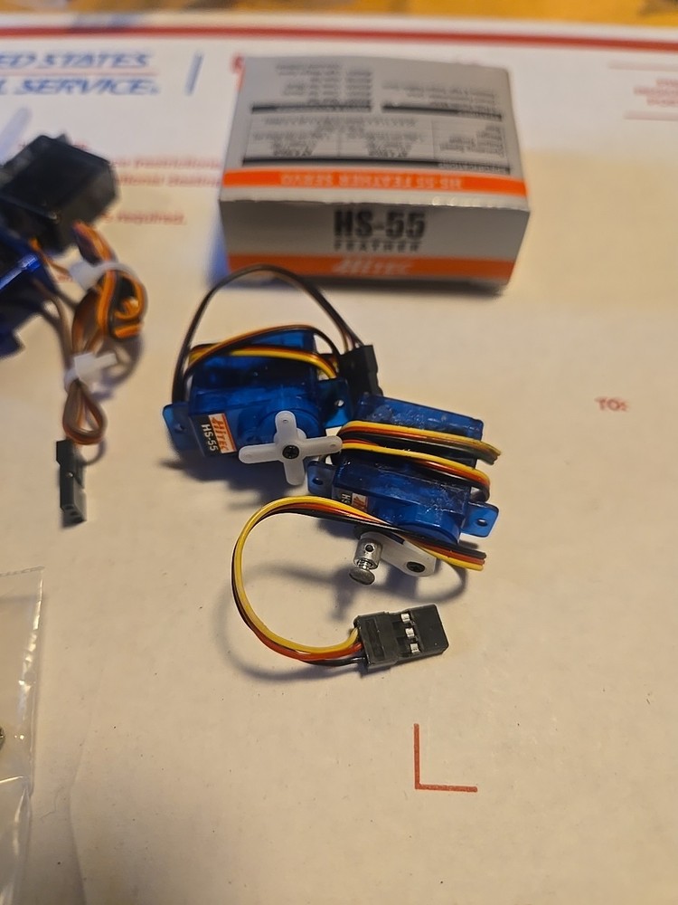 Hitec HS-55 Feather Micro Remote Control Airplane Servo, & Extras