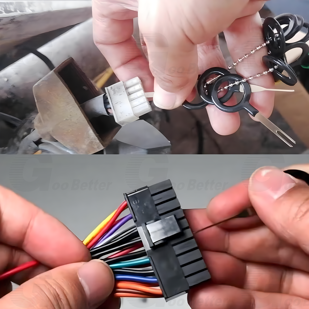 100pcs Pin Ejector Wire Kit Extractor Connector Puller Car Terminal Removal Tool