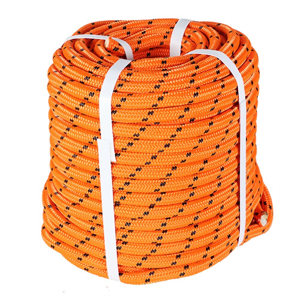 1/2"x200' Double Braid Polyester Bull Tree Camping Tree Rope Line Nylon Core US