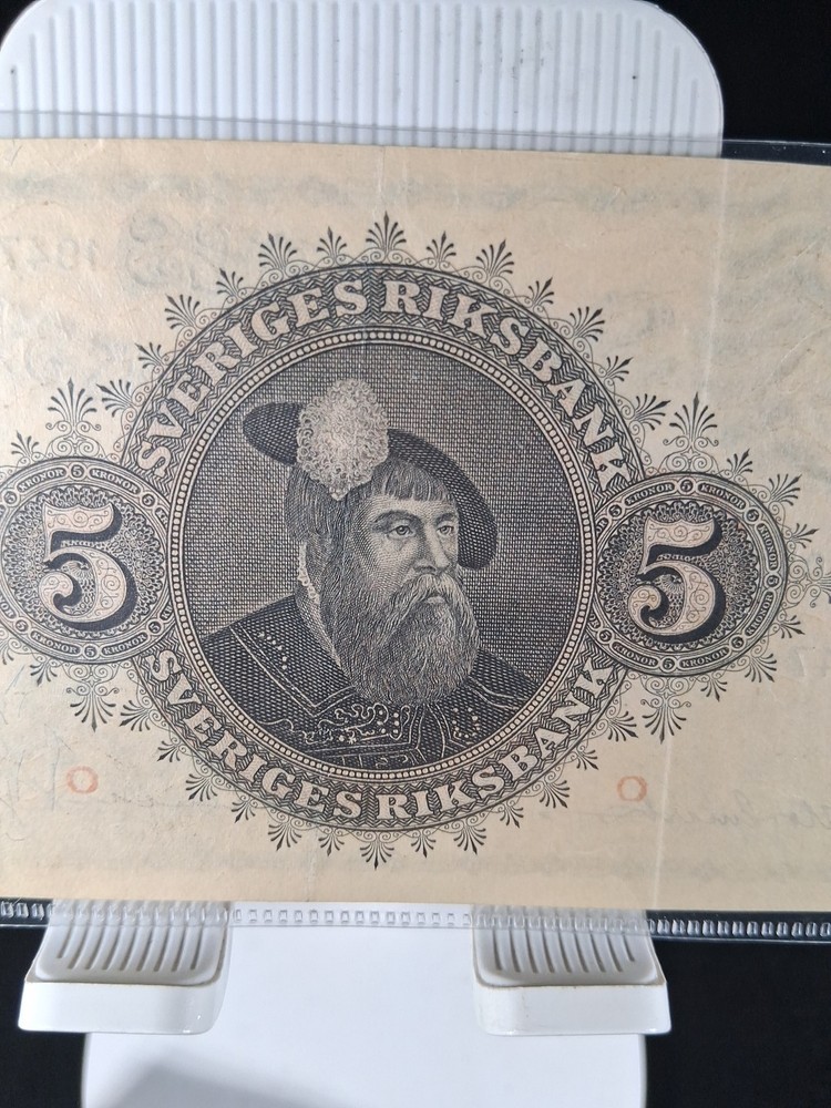 1947 SWEDEN 5 KRONE BANKNOTE