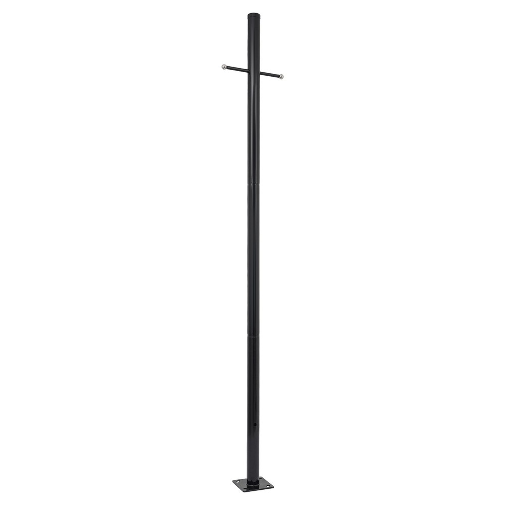 3m/9.84ft Split Street Light Pole, Outdoor Lamp Post, Black Pathway Lamp Post