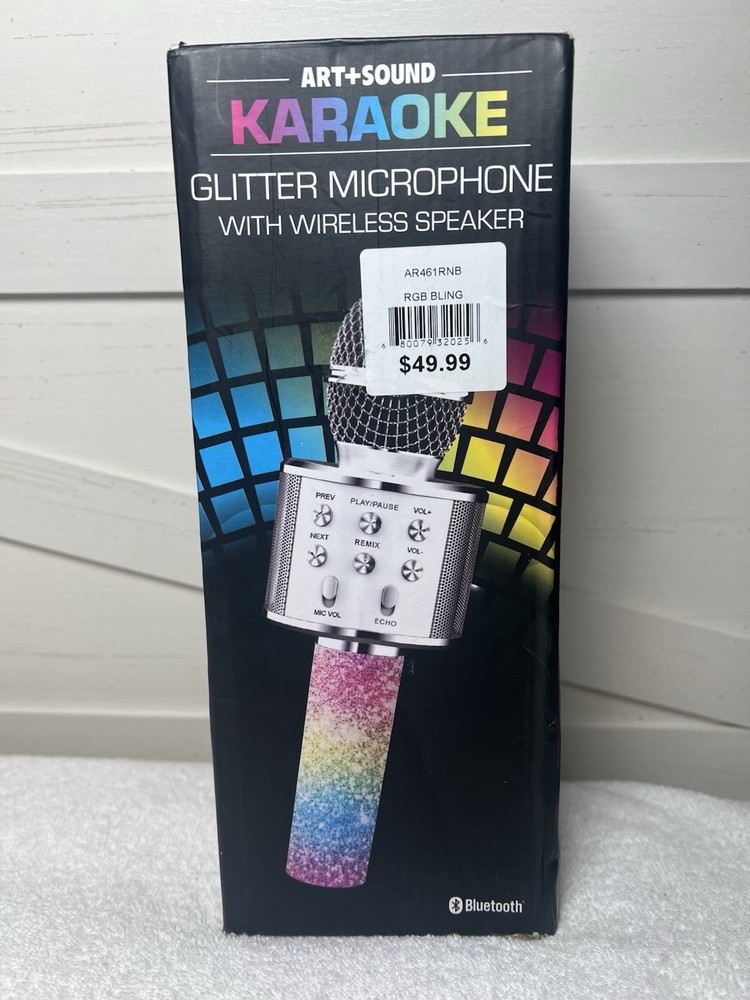 Glitter karaoke Microphone speaker rainbow