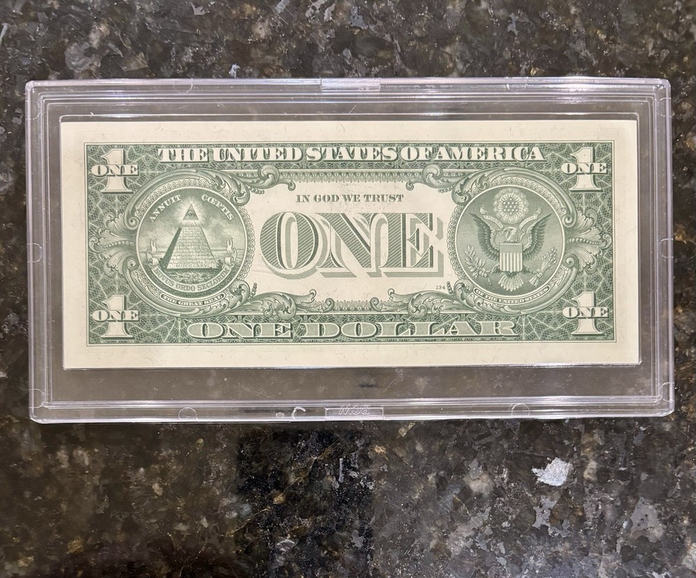 1957 Silver Certificate Uncirculated Partial Repeater Serial Number 1 Dollar US