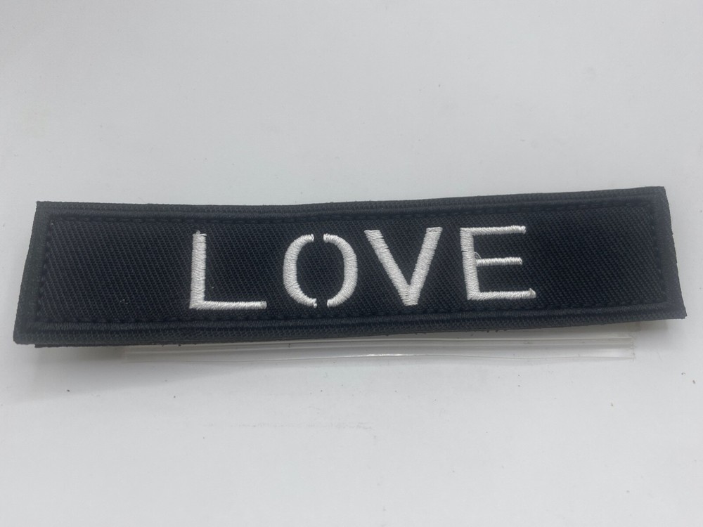 LOVE  New EMBROIDERED NAME  PATCH WITH HOOK BACKING