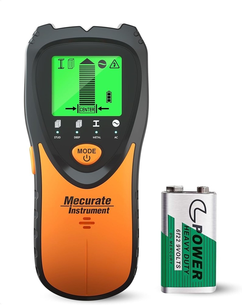 Compact Wall Scanner with Backlit LCD and 5 Scanning Modes - Battery Included