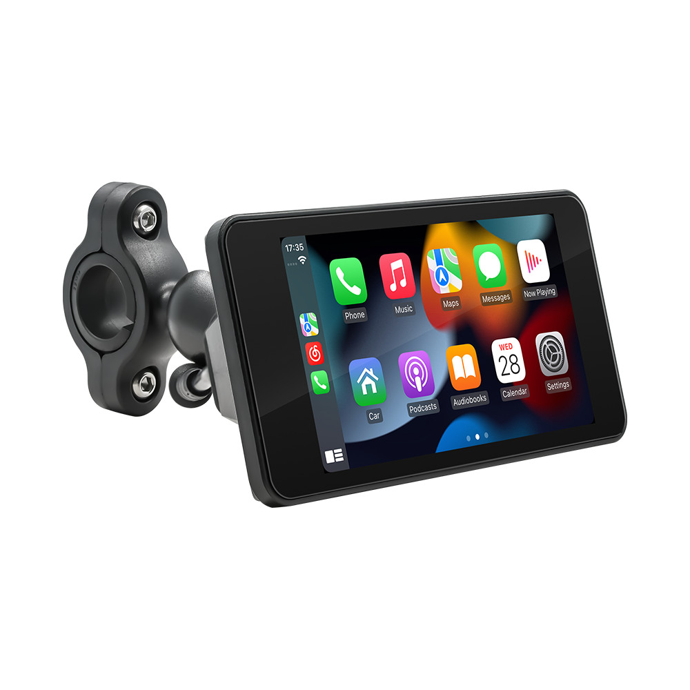 5" Waterproof Motorcycle Navigator Portable Wireless CarPlay Android Auto Screen