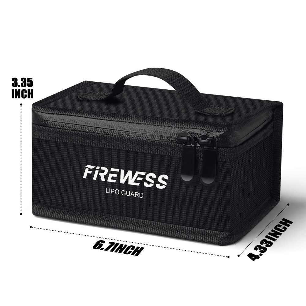 2 Pack Lipo Safe Bag Fireproof, lithium battery bag fireproof and Explosionpr...