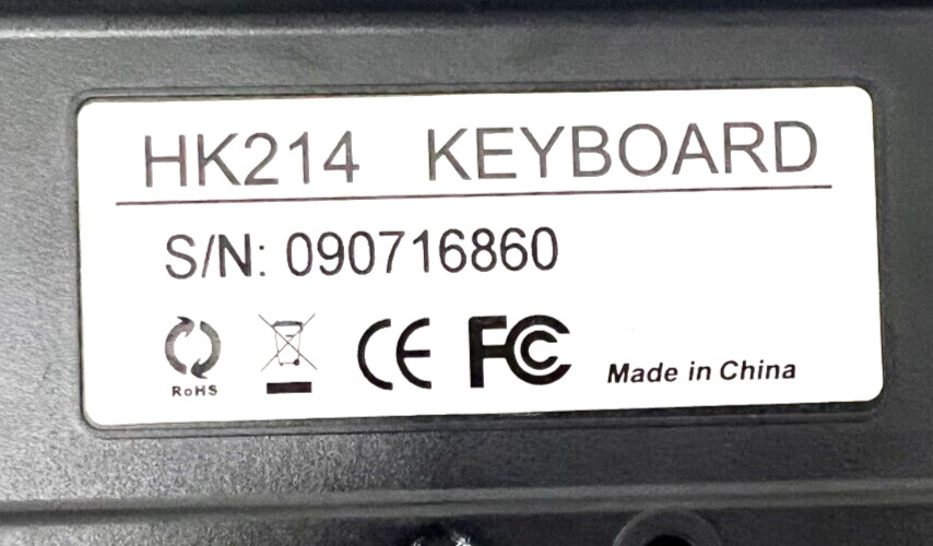 STANDARD PC KEYBOARD HK214 WIRED 104 KEYS
