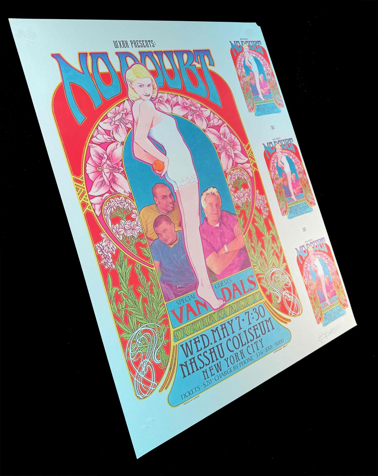 No Doubt Very Rare Orig 1996 Uncut Proof Nassau Coliseum Signed Bob Masse COA